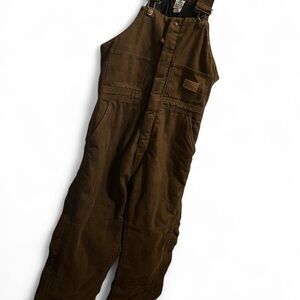 Men’s Medium Short Rugged Brown Bib Overalls